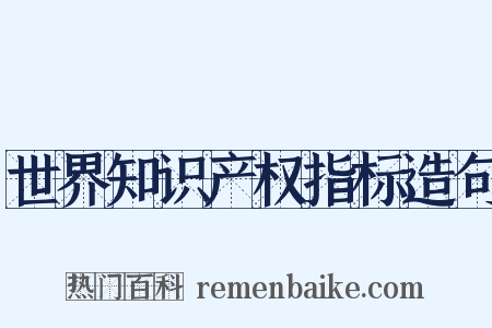 世界知识产权指标造句是什么意思的图片
